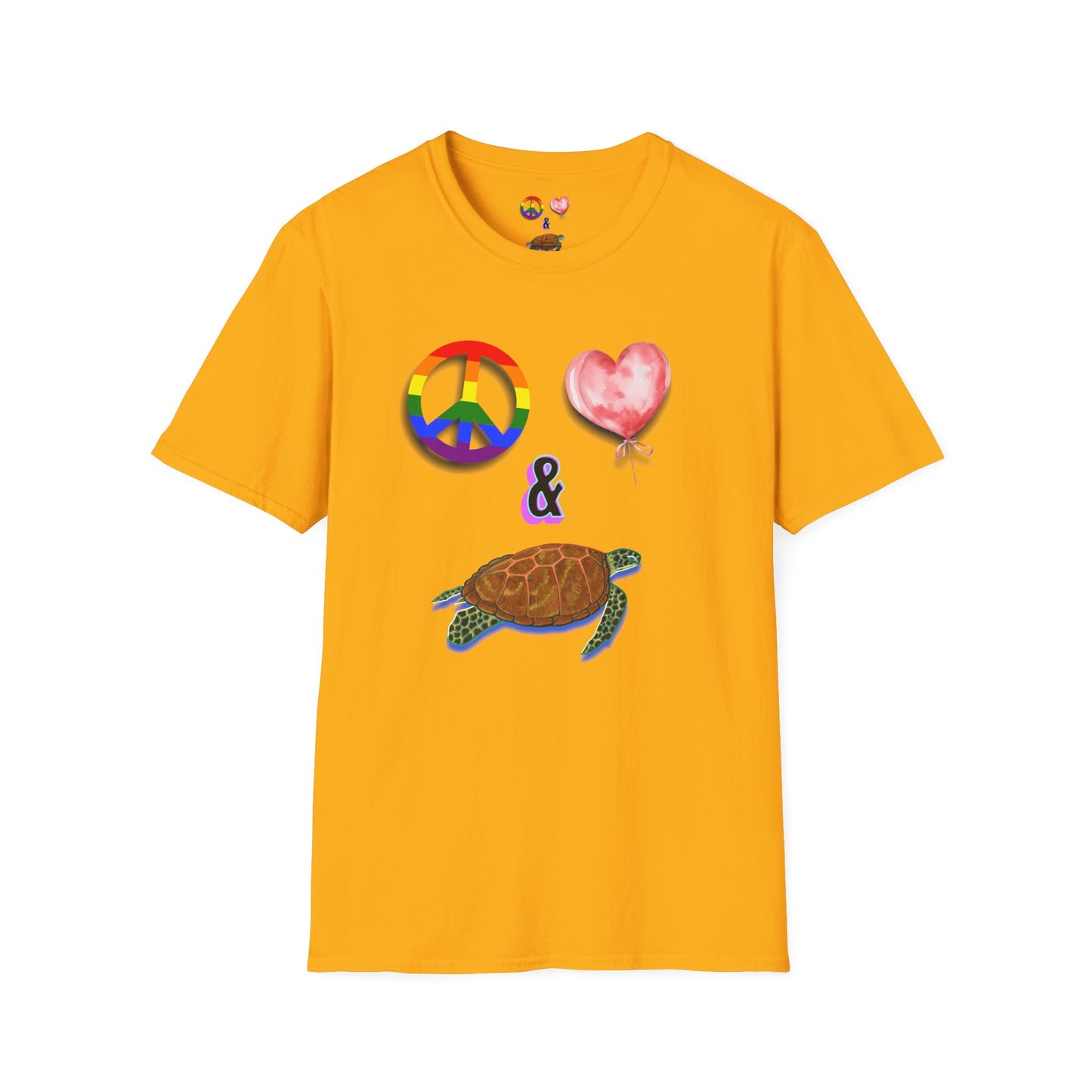 T-Shirt - Peace Love & Sea Turtles