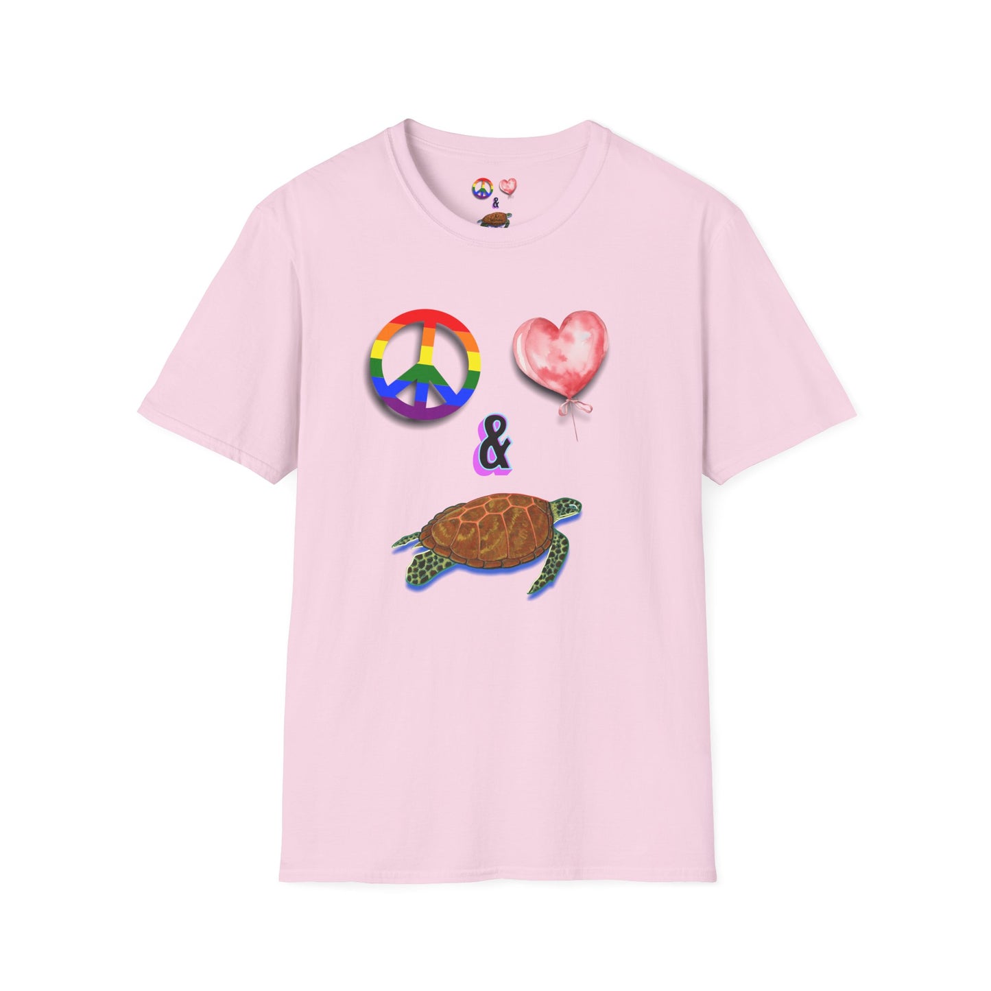 T-Shirt - Peace Love & Sea Turtles