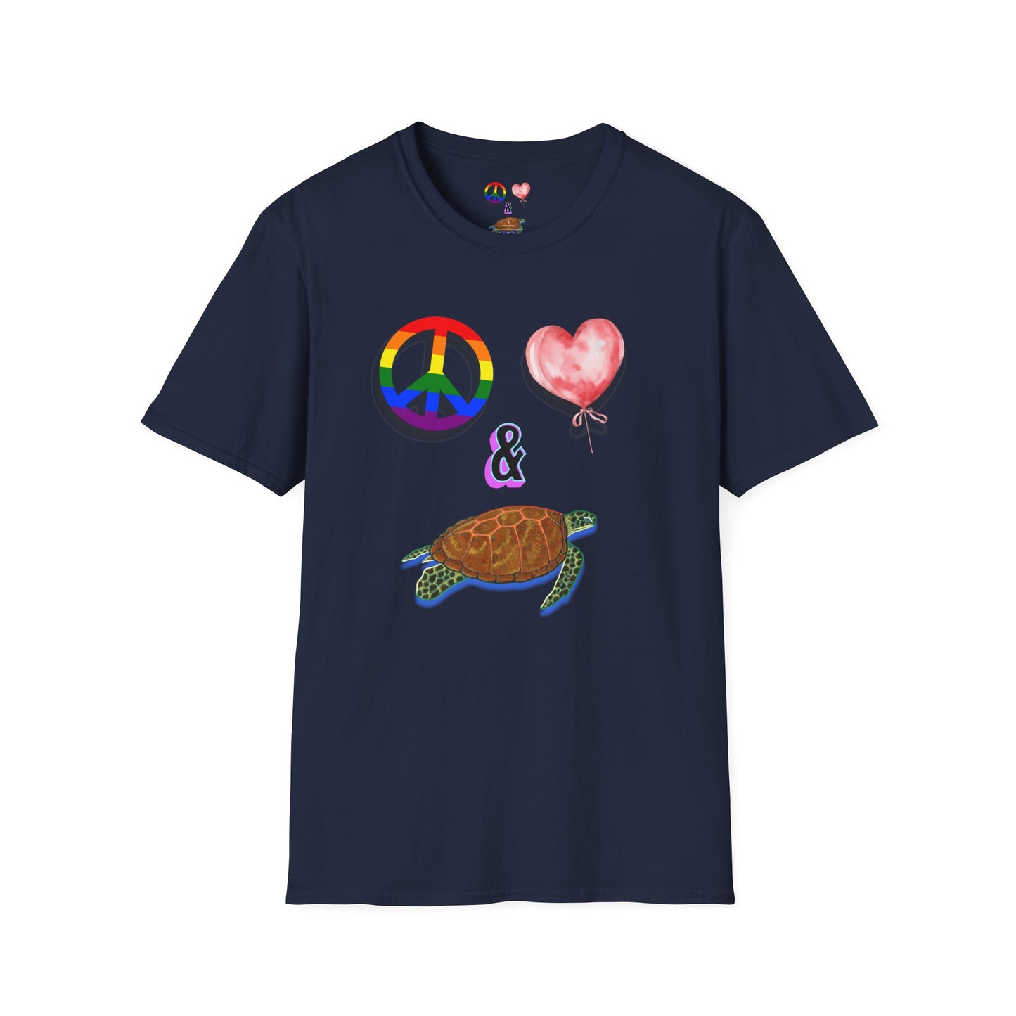 T-Shirt - Peace Love & Sea Turtles