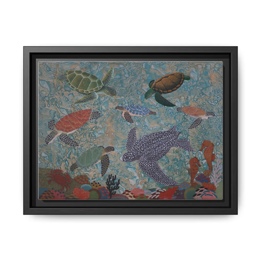 Canvas, Framed - Magic Turtle Reef