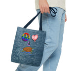 Peace Love Turtles Tote Bag - Wave