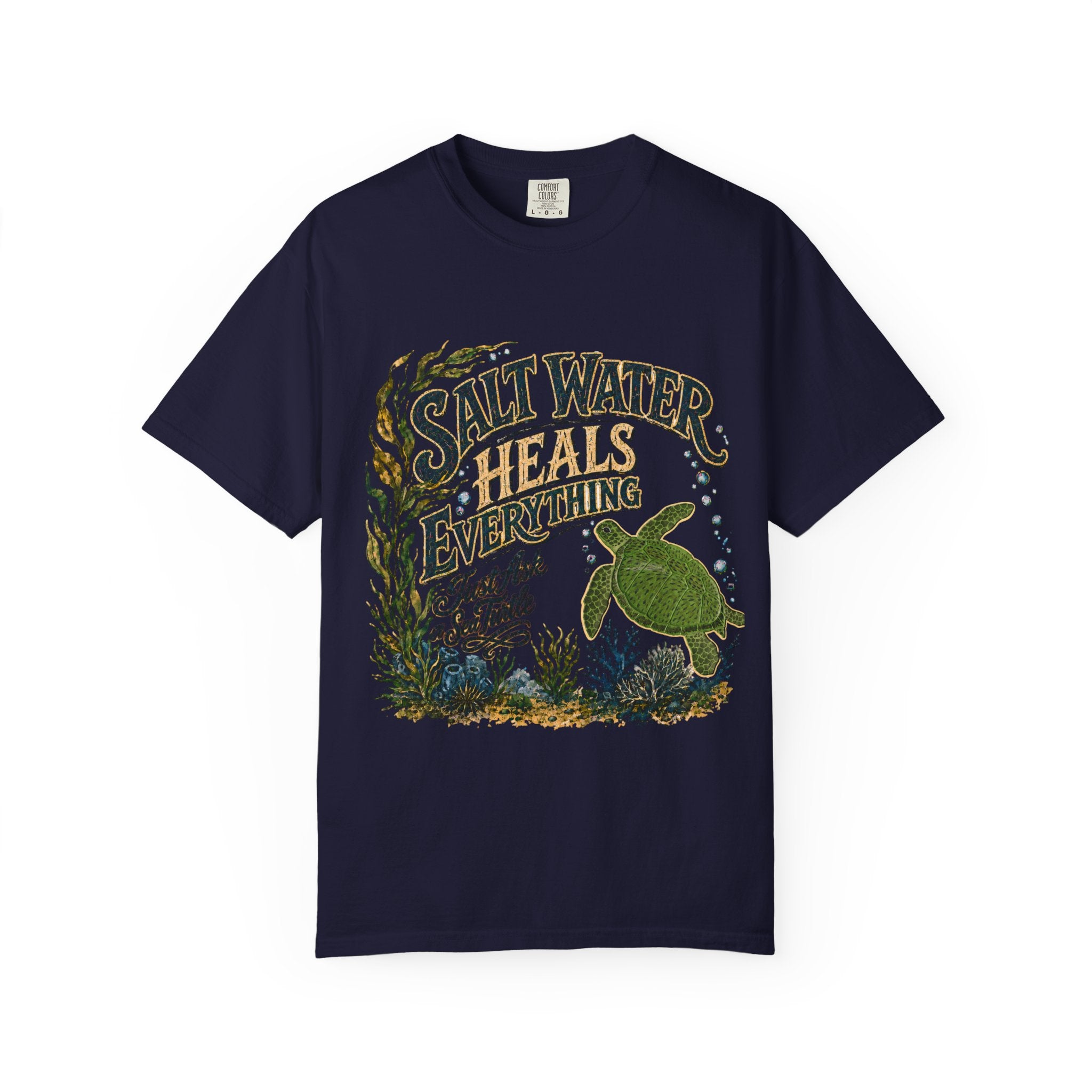 Salt Water | Guinevere the Green Sea Turtle T-Shirt
