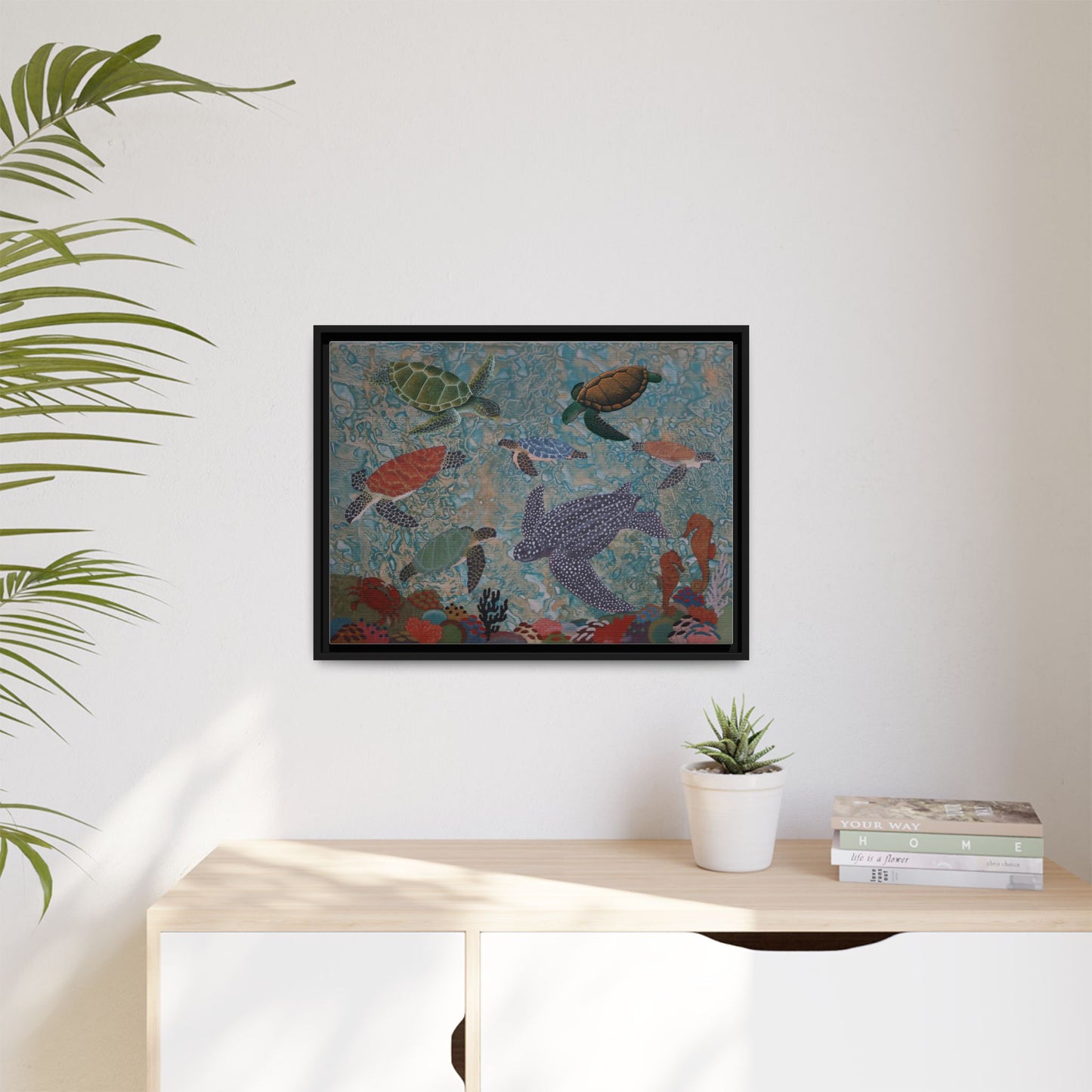 Canvas, Framed - Magic Turtle Reef