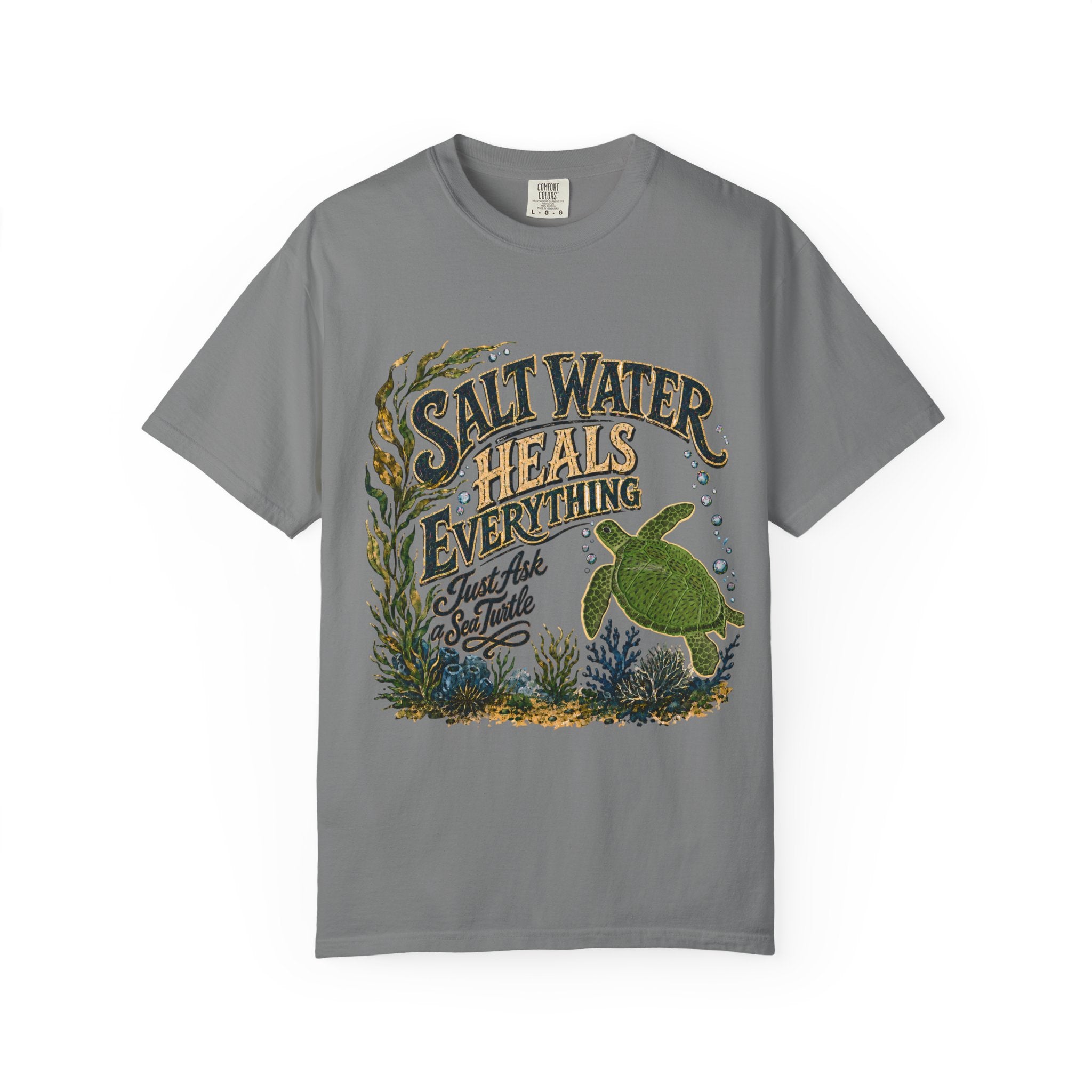 Salt Water | Guinevere the Green Sea Turtle T-Shirt