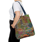 Electric Underwater Turtle Reef Tote Bag