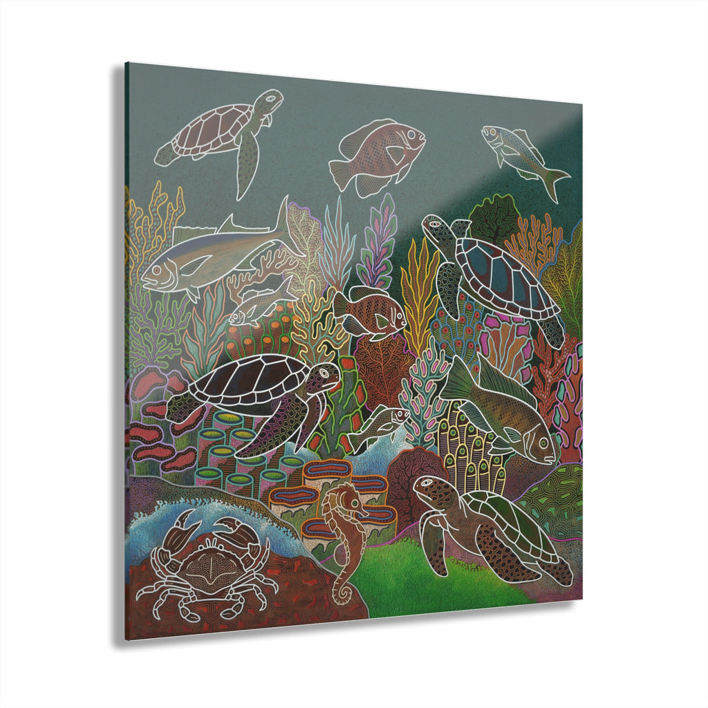 Acrylic Prints (French Cleat Hanging) - Blue Water Print for Home Decor