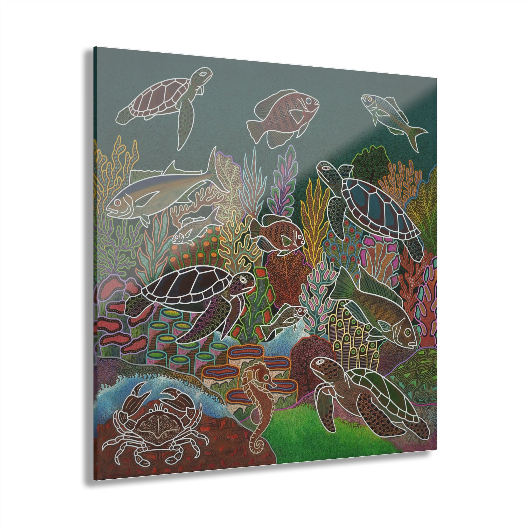 Acrylic Prints (French Cleat Hanging) - Blue Water Print for Home Decor